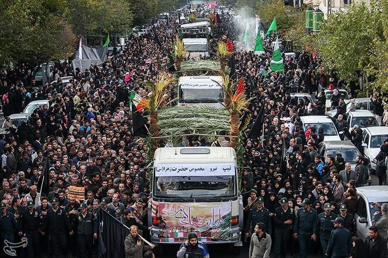 تشییع پیکر 45 شهید گمنام در روز عاشورا - تهران 